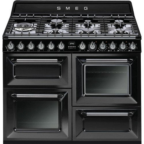 Smeg gaasipliit TR4110BL1 Victoria, 7 x gaas, 3 x elektriahi, aurupuhastus, 110 cm, must