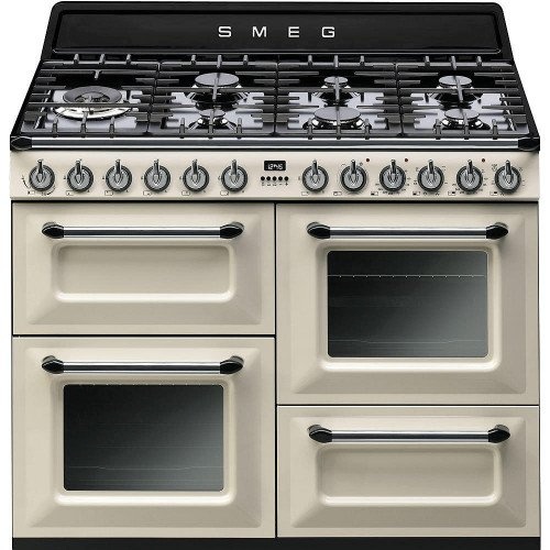 Smeg gaasipliit TR4110P1 Victoria, 7 x gaas, 3 x elektriahi, aurupuhastus, 110 cm, kreem