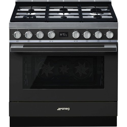 Smeg gaasipliit CPF9GPAN , Portofino, 6 x gaas, elektriahi, 90 cm, pürolüüs, antratsiit