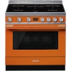 Smeg induktsioon CPF9IPOR , Portofino, 5 x induktsioon, elektriahi, 90 cm, pürolüüs, oranž