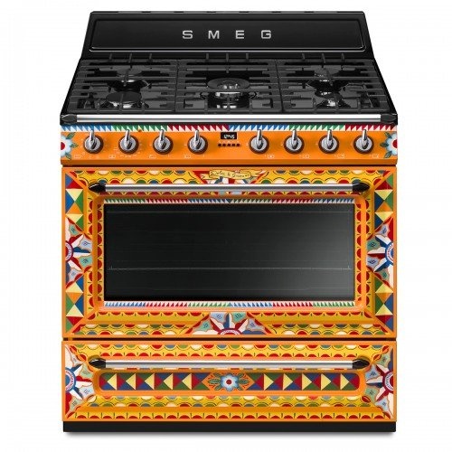 Smeg gaasipliit TR90DGC9 Victoria, 5 x gaas, elektriahi, katalüüs, 90 cm, Dolce&Gabbana Sicily is my love Carretto Collection