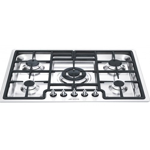 SMEG pliidiplaat PGF754 Linea + Classic, 5 x gaas, 75cm, roostevaba teras