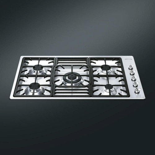 SMEG pliidiplaat PGF954 Linea + Classic, 5 x gaas, 90cm, roostevaba teras