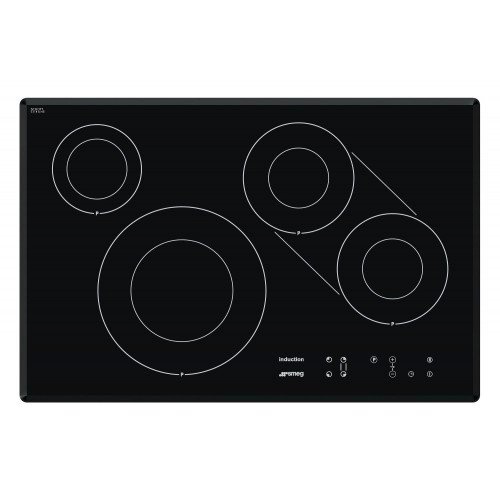 SMEG pliidiplaat SI3842B 4 x induktsioon, 77cm, must, faasitud serv