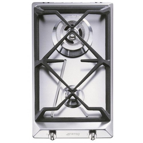 SMEG pliidiplaat SRV532GH3 Domino, 2 x gaas, 30cm, roostevaba teras