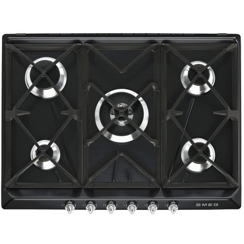 SMEG gaasiplaat SR975NGH Victoria, 5 x põletit, 70cm, must