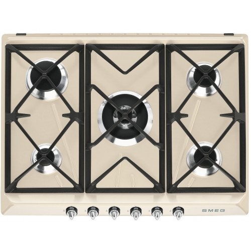 SMEG gaasiplaat SR975PGH Victoria, 5 x põletit, 70cm, kreem