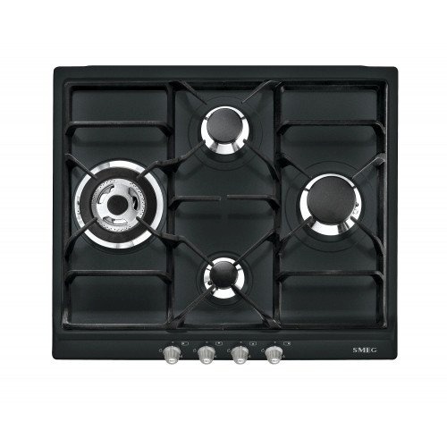 SMEG pliidiplaat SR764AS Cortina, 4 x gaas, 60cm, antratsiit/ antiikhõbe