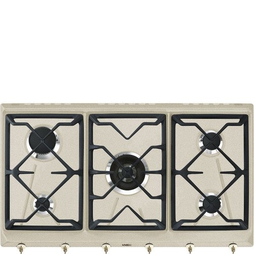 SMEG pliidiplaat SRV896AVOGH2 Colonial, 5 x gaas, 90cm, beež/messing