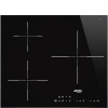 SMEG pliidiplaat SEI5632D 3 x induktsioon, 60cm, must, lõigatud serv