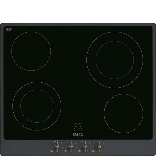 SMEG pliidiplaat P864AO Colonial, 4 x Hilight, 60cm, must, raam antratsiit