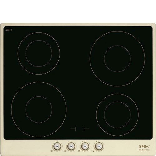 SMEG pliidiplaat SI764POM Cortina, 4 x induktsioon, 60cm, kreem raam
