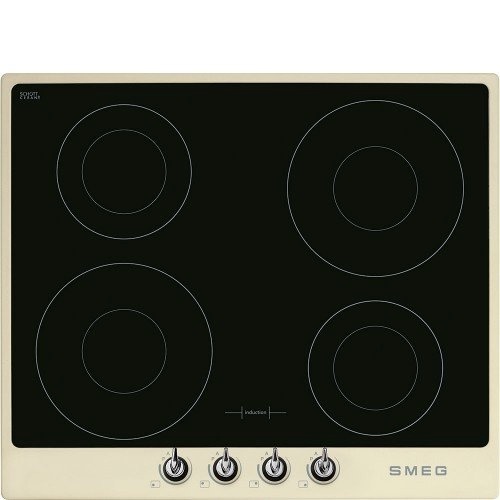 SMEG pliidiplaat SI964PM Victoria, 4 x induktsioon, 60cm, must, kreem raam