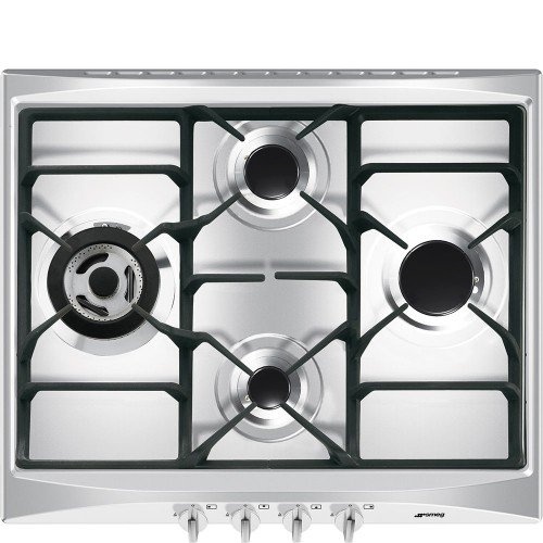 SMEG pliidiplaat SR264XGH2 Selection, 4 x gaas, 60cm, roostevaba teras