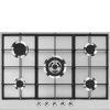 SMEG pliidiplaat PX375 Classic, 5 x gaas, 75cm, roostevaba teras