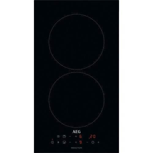 AEG induktsioonpliidiplaat IKB32300CB Domino, 2x induktsioon, 29cm, must, lõigatud servad