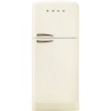 Smeg külmik FAB50RCRB5 50-ndate stiil, "Jenkki", 187cm, 400/124 l, 41dB, elektrooniline juhtimine, parem, kreem/messing