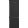 Smeg külmik FA8005RAO5 Colonial, 195cm, 42dB, NoForst, elektrooniline juhtimine, parem, antratsiit/messing, 333/182 l