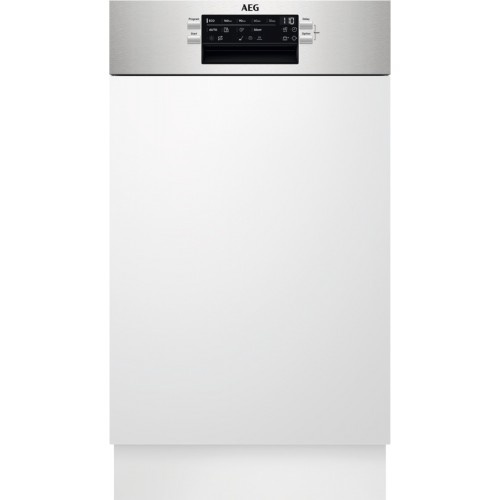 AEG nõudepesumasin FEE73517PM integreeritav, 45 cm, 44 dB, 3 korvi, roostevaba paneel