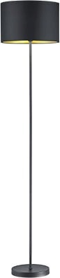 Trio põrandalamp Hostel E27 matt must/Gold