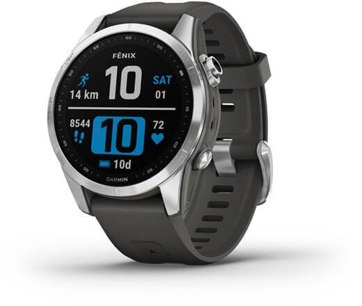 Garmin Fenix 7S 42mm Silver/Graphite, hõbedane