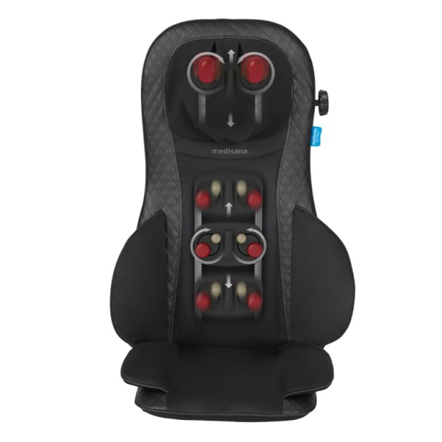 Medisana MCG 820 Comfort Gel massaažitooli kate ja kaelamassaažiseade, 40W, must