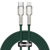 Baseus kaabel Cafule Series Metal Data Cable USB-C -> Lightning PD 20W 2m, roheline