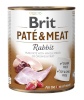 Brit koeratoit Paté & Meat with rabbit - 800g
