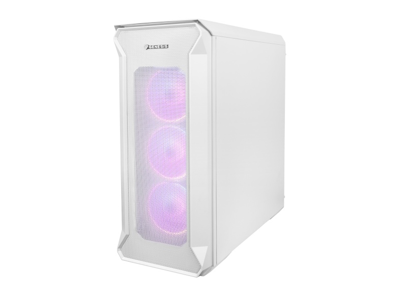 Genesis korpus PC Case IRID 505 ARGB Side Window, valge, Midi Tower
