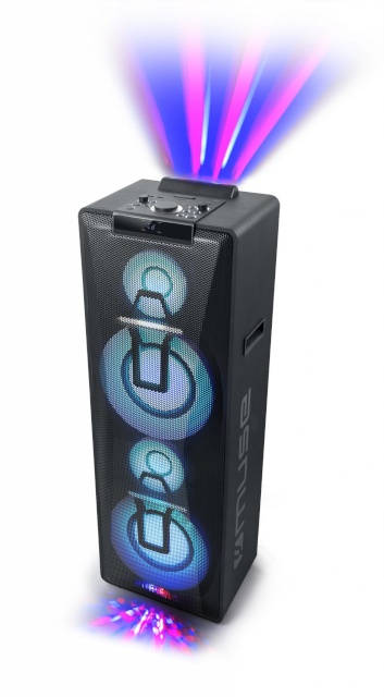 Muse kõlar Party Box Double Bluetooth CD Speaker M-1990 DJ 1000 W, Wireless connection, must, Bluetooth