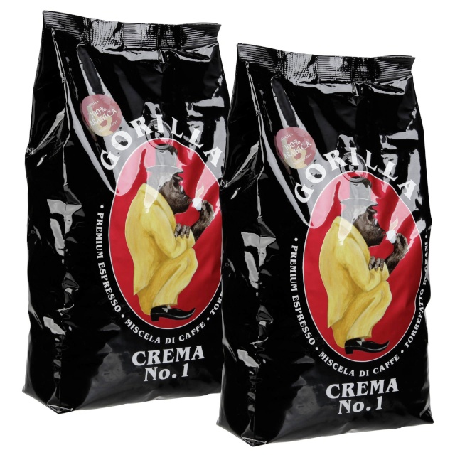 Joerges kohvioad Gorilla Crema No.1 2kg Beans Set