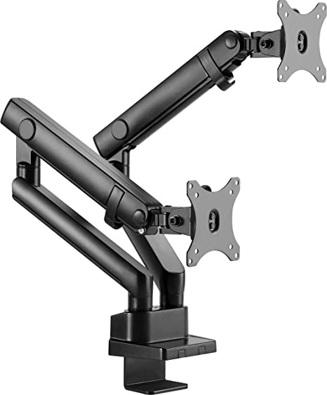 ICY BOX lauakinnitus IB-MS314-T Stand With Desk Mount Base, For 2 Screens up to 32", must