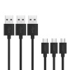 Aukey kaabel CB-D10 Cable Quick Charge Micro USB-USB, 3x1.2m, 5A, 480 Mbps 3tk, must