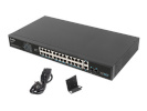 Lanberg switch Lanberg rack 19" POE+ 24x 100Mb PoE+ /2x SFP ETHERNET 360W