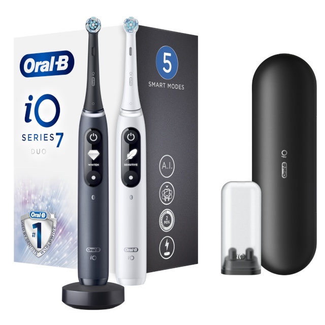 Braun elektriline hambahari Oral-B iO 7 Duo Pack White/ Black Onyx, must/valge