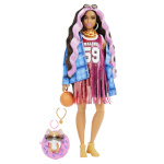 Barbie mängunukk Extra Sports dress/must-roosa hair