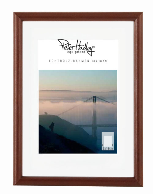 Peter Hadley pildiraam Rondo 30x40 cm tumepruun, Wooden Frame, puidust raamiga
