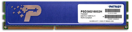 Patriot mälu 8GB DDR3 1600MHz CL11 PC3-12800 Signature