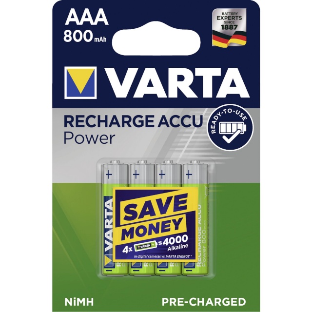 Varta akud 10x4 NiMh 800mAh Micro