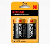 Kodak patarei XTRALIFE Alkaline D (LR20) 2tk
