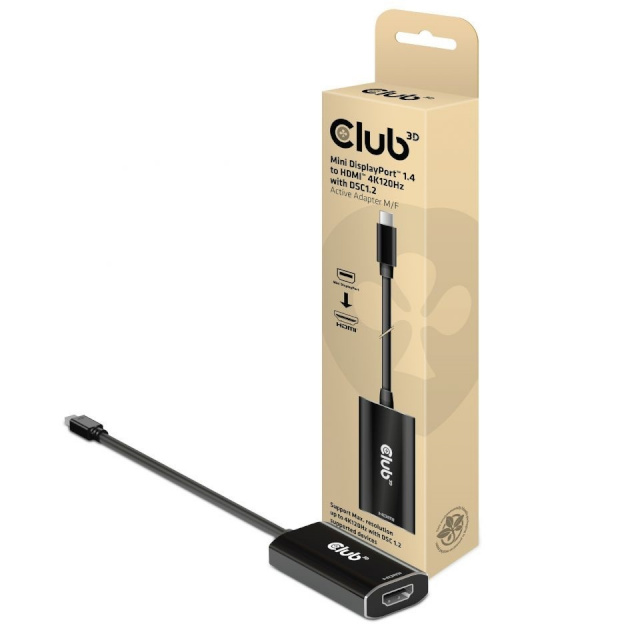 Club3D adapter CAC-1186 Mini DisplayPort 1.4 -> HDMI 4K120Hz with DSC1.2 Active Adapter M/F