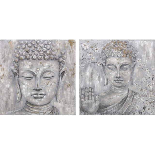 DKD Home Decor maal 100x2,4x100cm Buddha Idamaine (2tk)