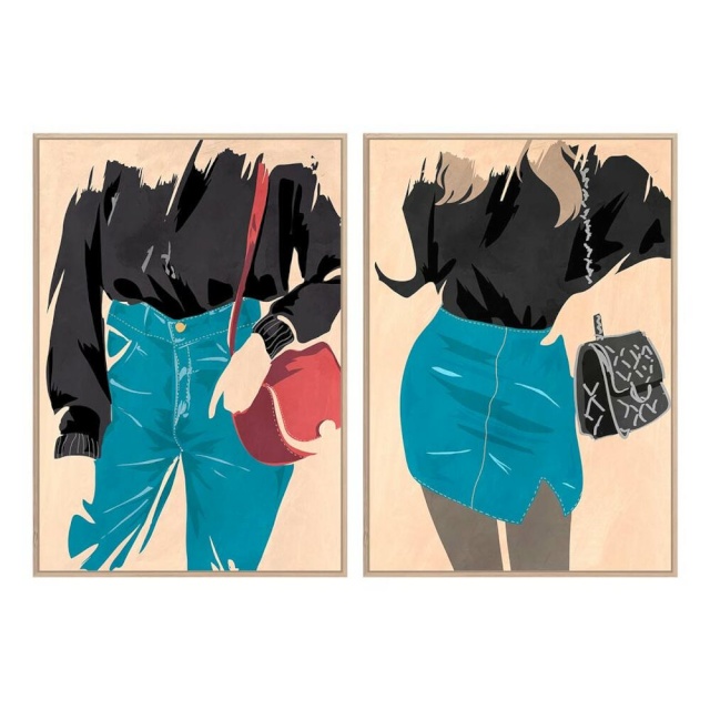 DKD Home Decor maal Daam 83x4,5x123cm Skandinaavia (2tk)