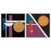 DKD Home Decor maal 83x4,5x83cm Abstraktne Kaasaegne (2tk)
