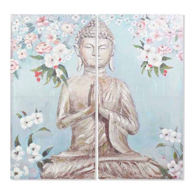 DKD Home Decor maal CU-181694 Kangas Buddha Idamaine (140x3x140cm) (2tk)