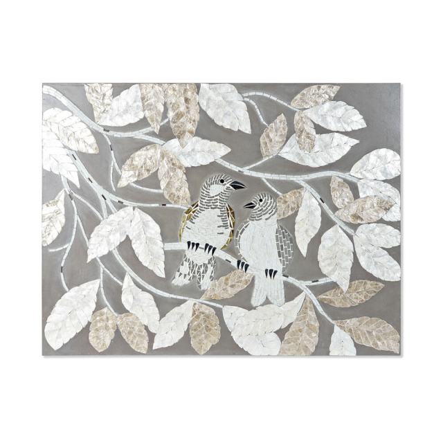 DKD Home Decor Kangas Kristall Lehed Puit MDF 90x4x70cm
