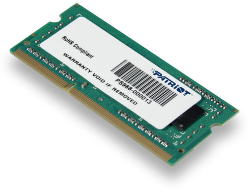 Patriot mälu 4GB DDR3 1600MHz Non-ECC CL11 SO-DIMM