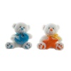 DKD Home Decor pehme mänguasi sinine oranž Polüester Plastmass Karu 2-osaline 10x10x20cm