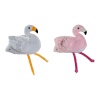 DKD Home Decor pehme mänguasi valge roosa laste roosa flamingo 34x25x27cm 2 Ühikut