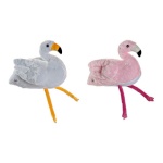 DKD Home Decor pehme mänguasi valge roosa laste roosa flamingo 34x25x27cm 2 Ühikut